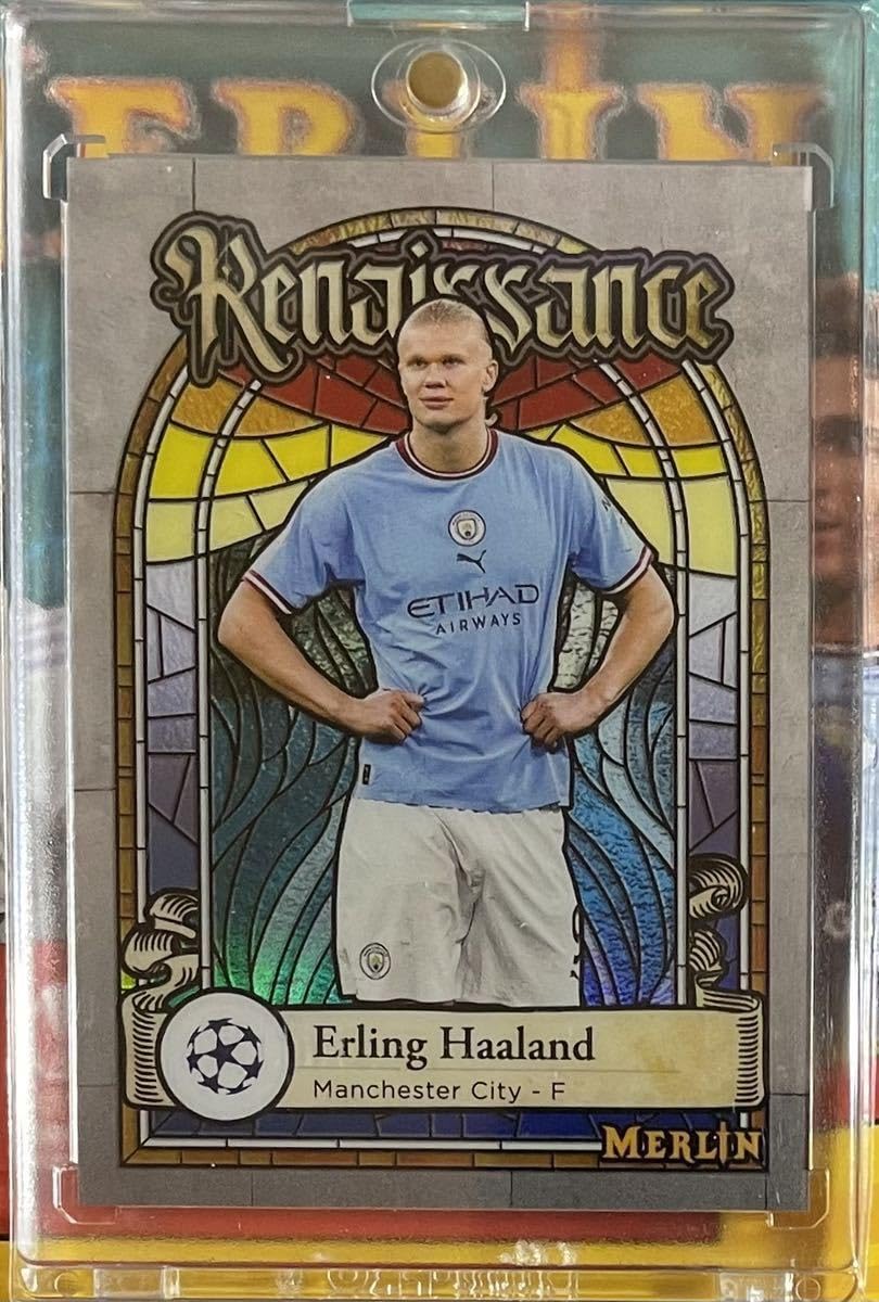 Amazon.co.jp: 2022-23 Topps Merlin Chrome UEFA Soccer Erling